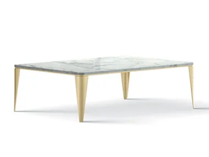 7340 - Low rectangular coffee table with marble top _ Carpanese Home